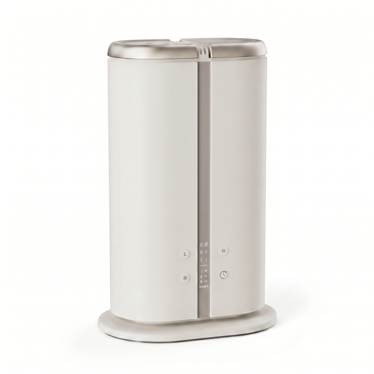 AURA Duetto dual-mist diffuser in ivory — studio packshot on white