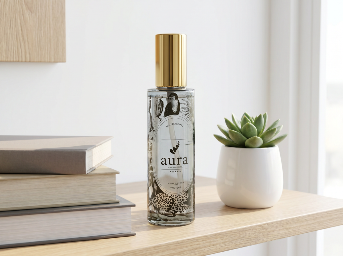 Think Better Room & Linen Spray — styled still life