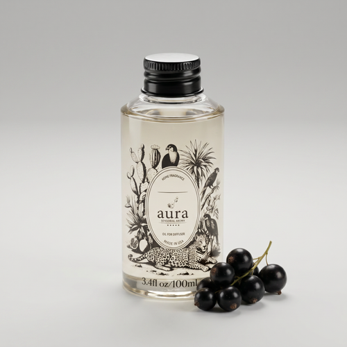 AURA Cassis fragrance oil — 100 mL bottle packshot
