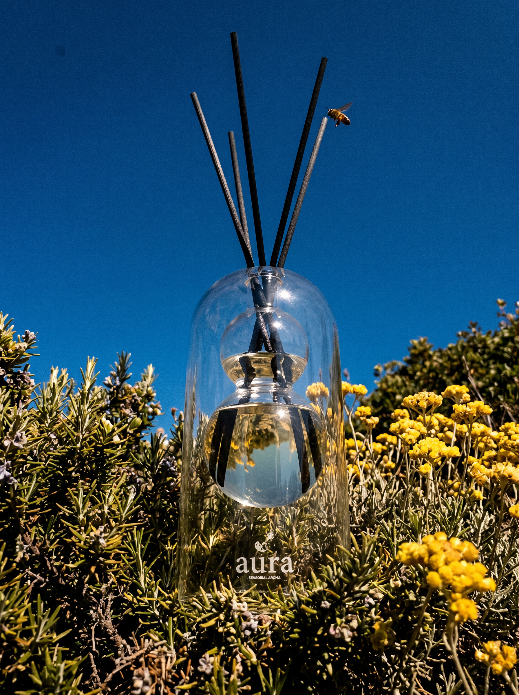 Corsica reed diffuser styled in a second interior scene