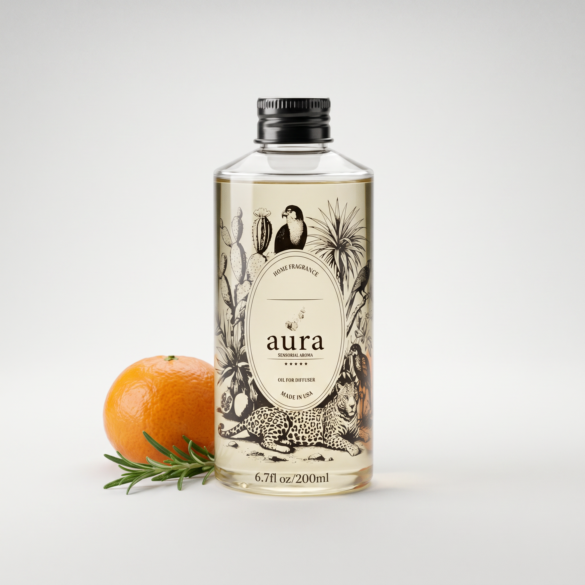 AURA Marseille fragrance oil — 200 mL bottle packshot