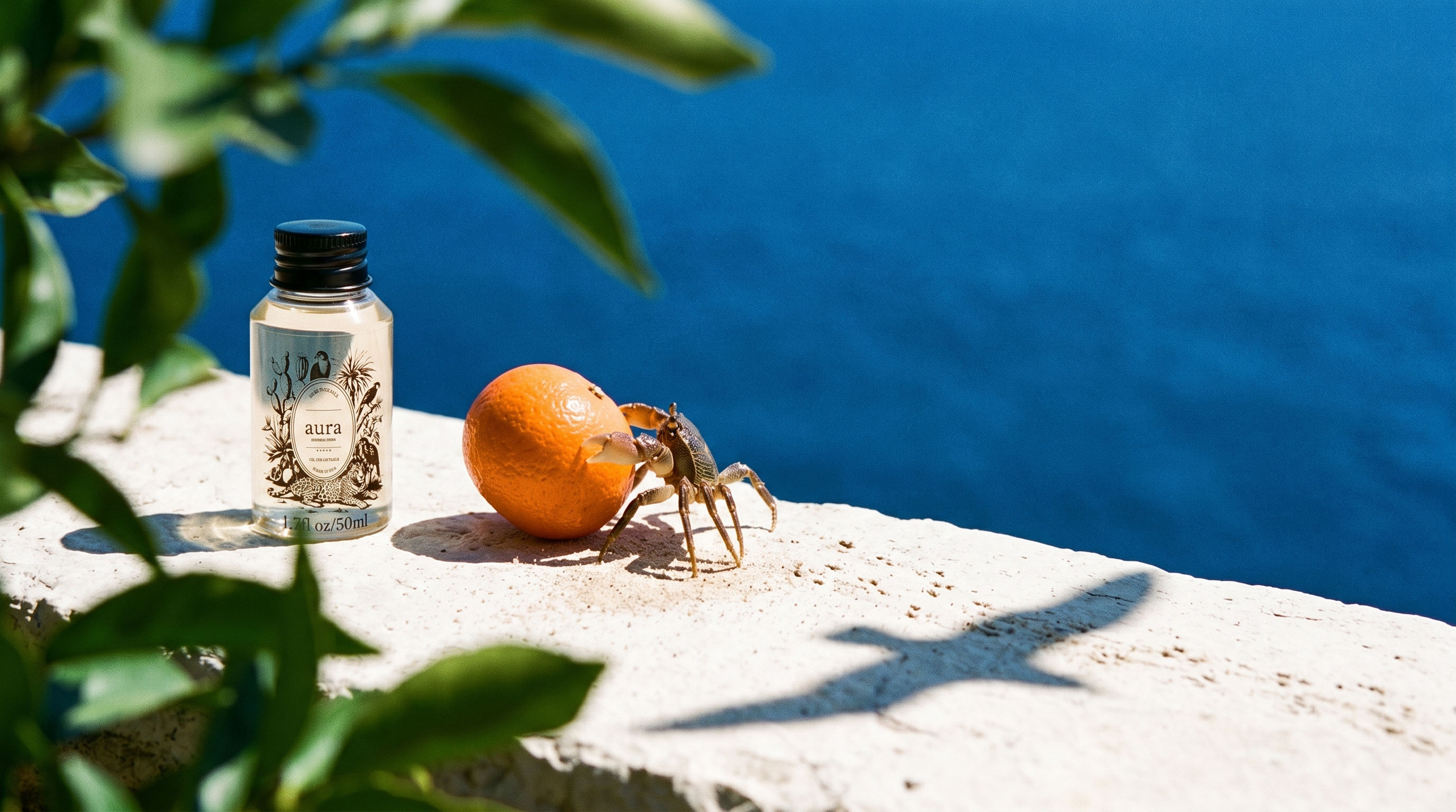 AURA Marseille fragrance oil 50 mL — styled scene 1