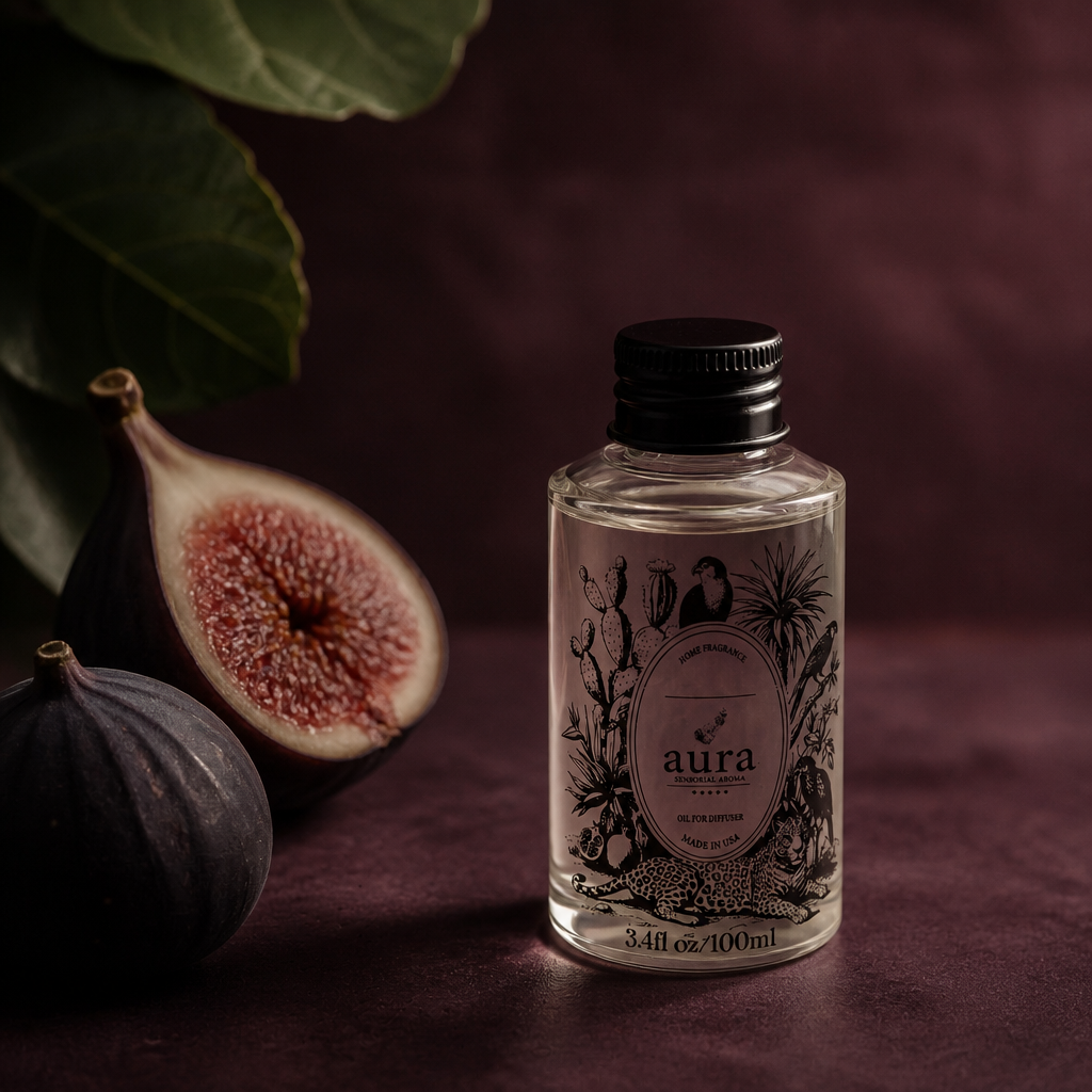 AURA Monaco fragrance oil 100 mL — styled scene 1