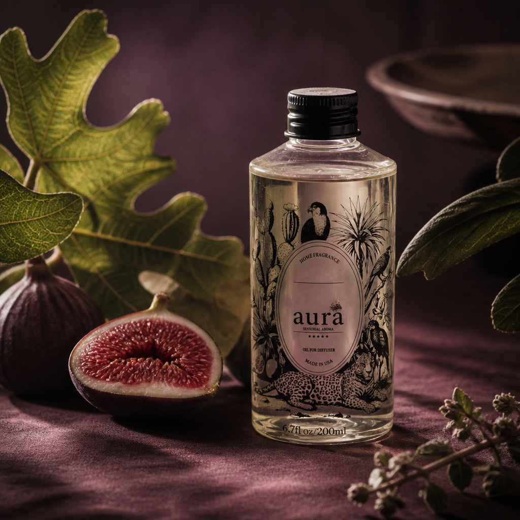 AURA Monaco fragrance oil 200 mL — styled scene 1