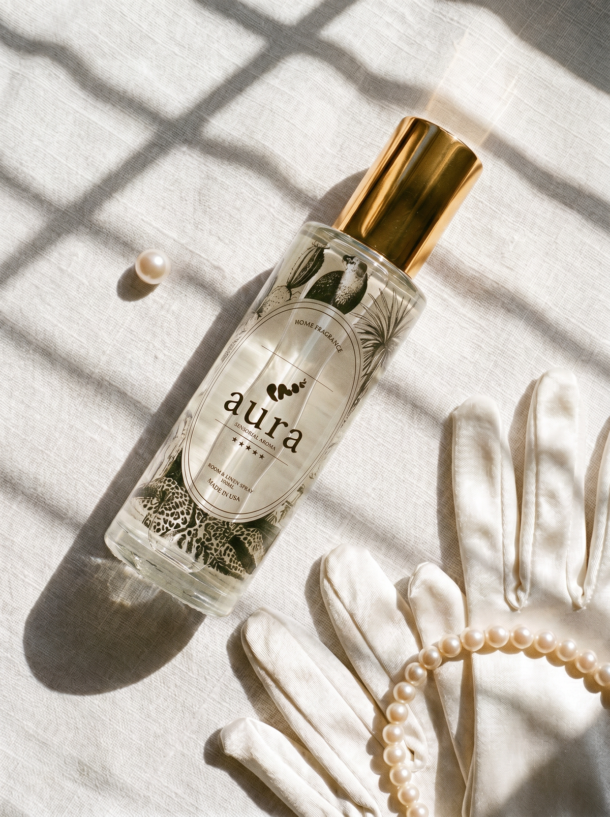 Monaco Room & Linen Spray styled in an interior scene