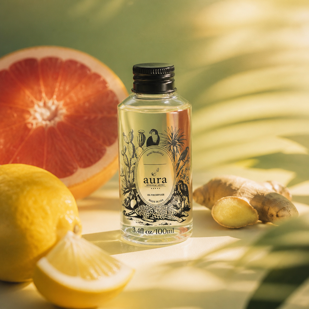 AURA Provence fragrance oil 100 mL — styled scene 1