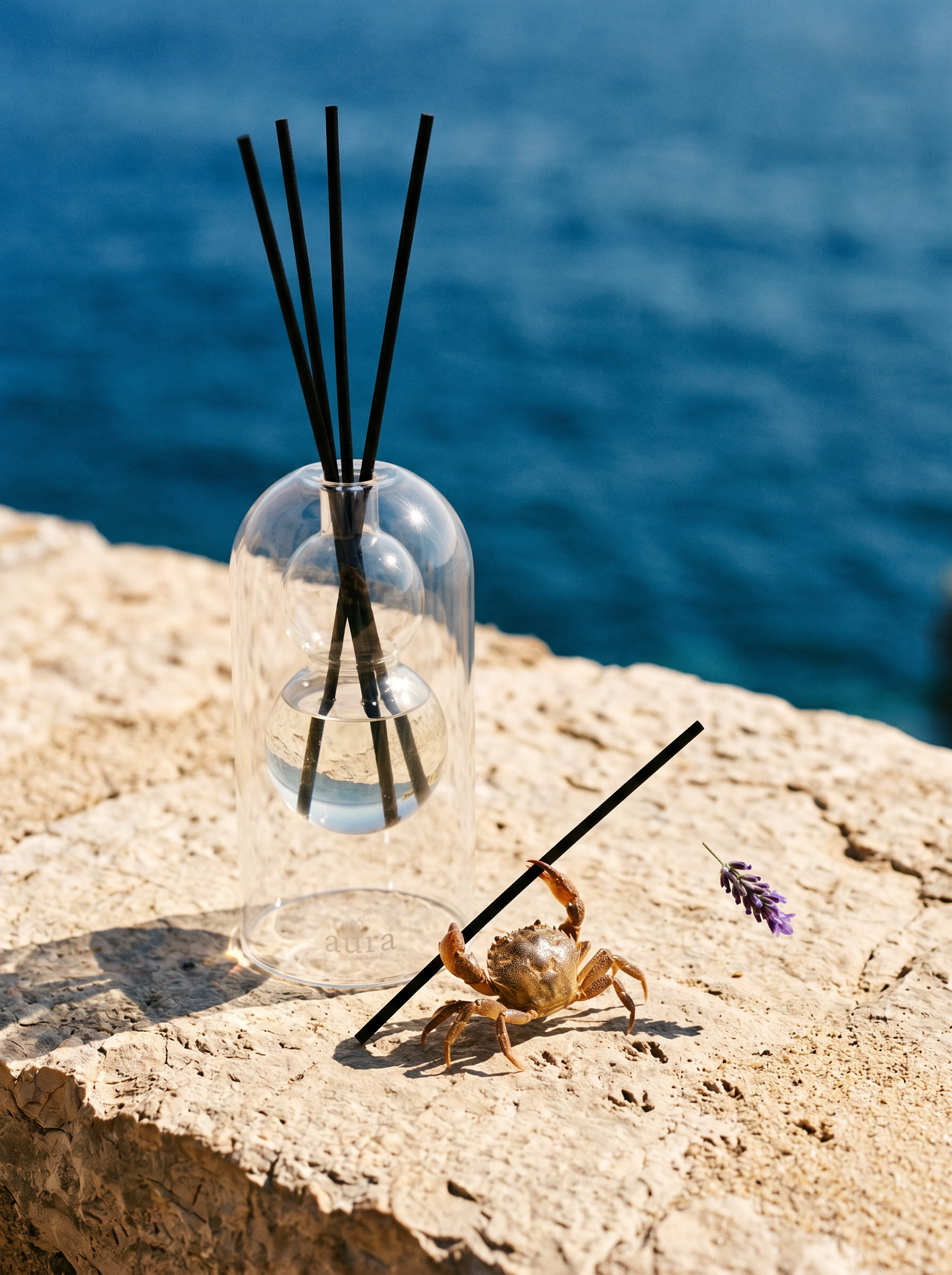 Provence reed diffuser styled in an interior scene