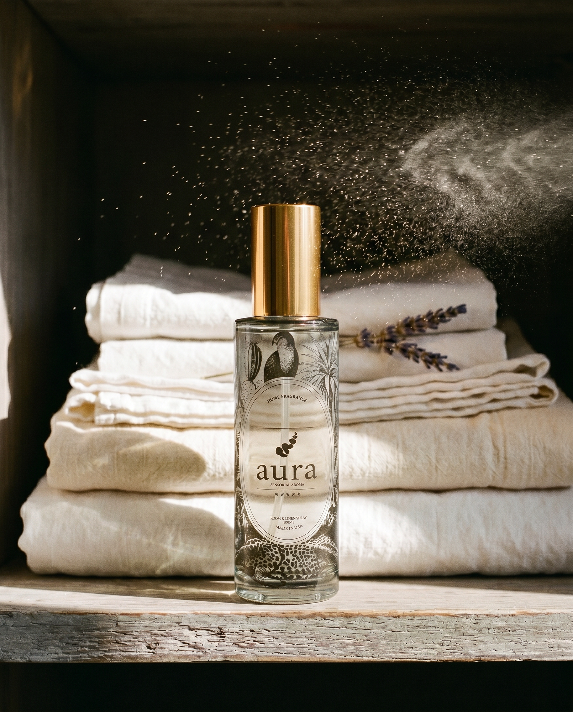 Provence Room & Linen Spray styled in an interior scene