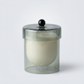 Provence scented candle - lavender fragrance in smoked glass with ivory wax