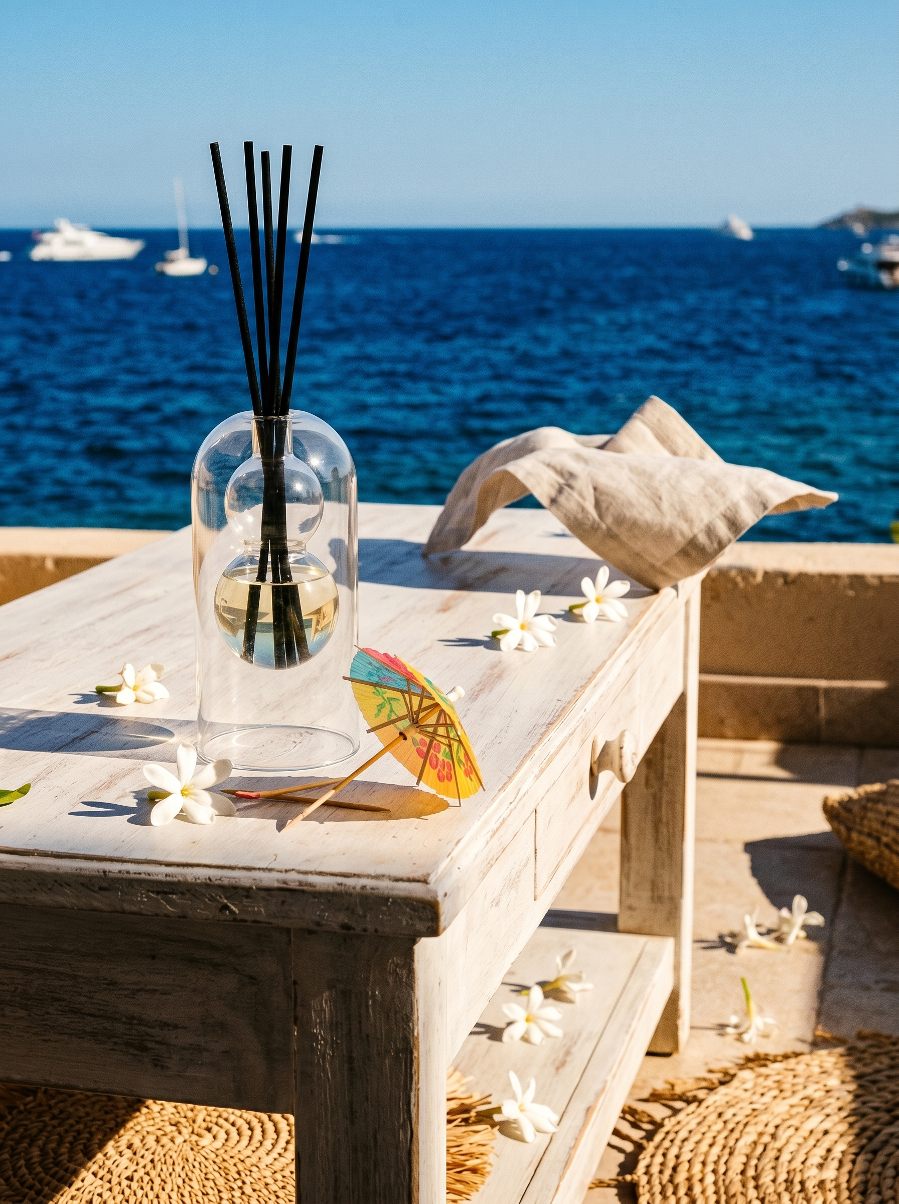 Saint Tropez reed diffuser styled in a second interior scene