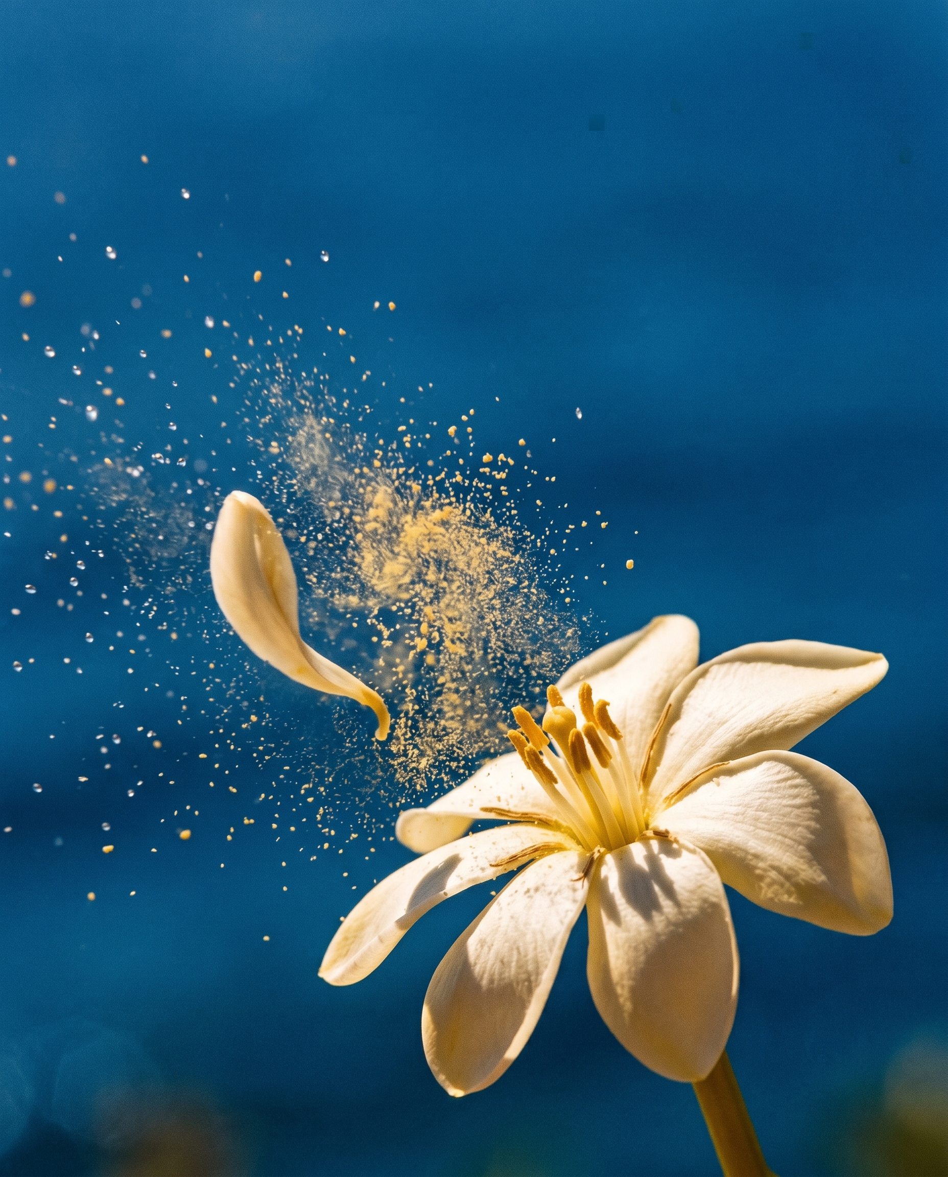 Saint Tropez fragrance - editorial still life of the scent ingredients