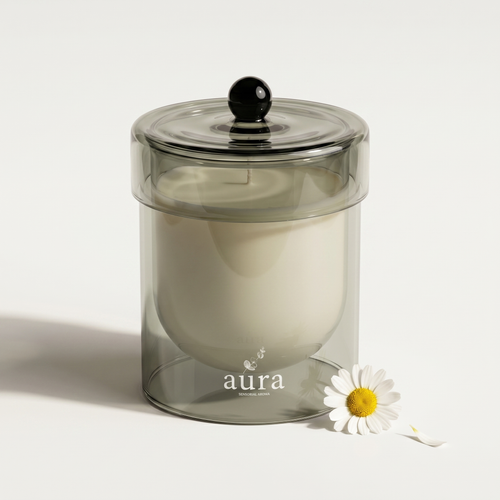 Bella scented candle - Italian Islands fragrance in smoked glass with ivory wax