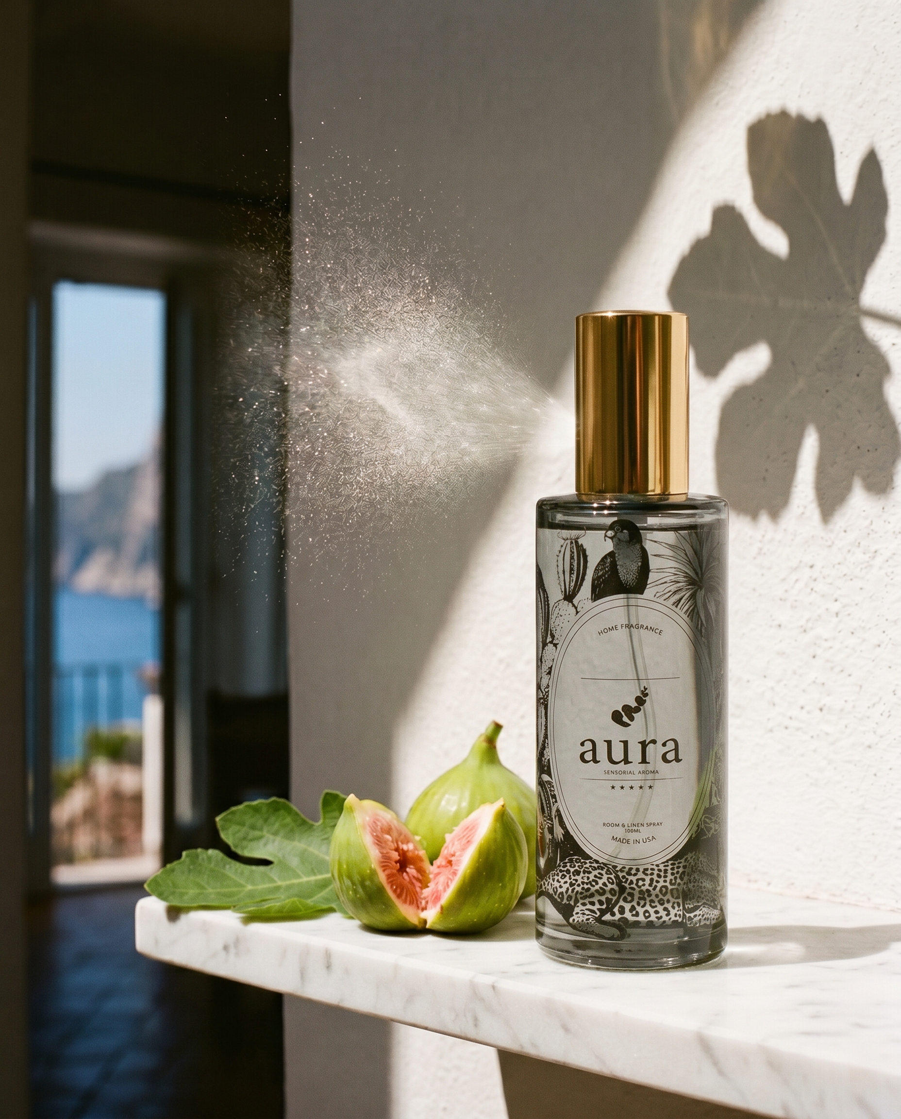 Capri Room & Linen Spray styled in an interior scene