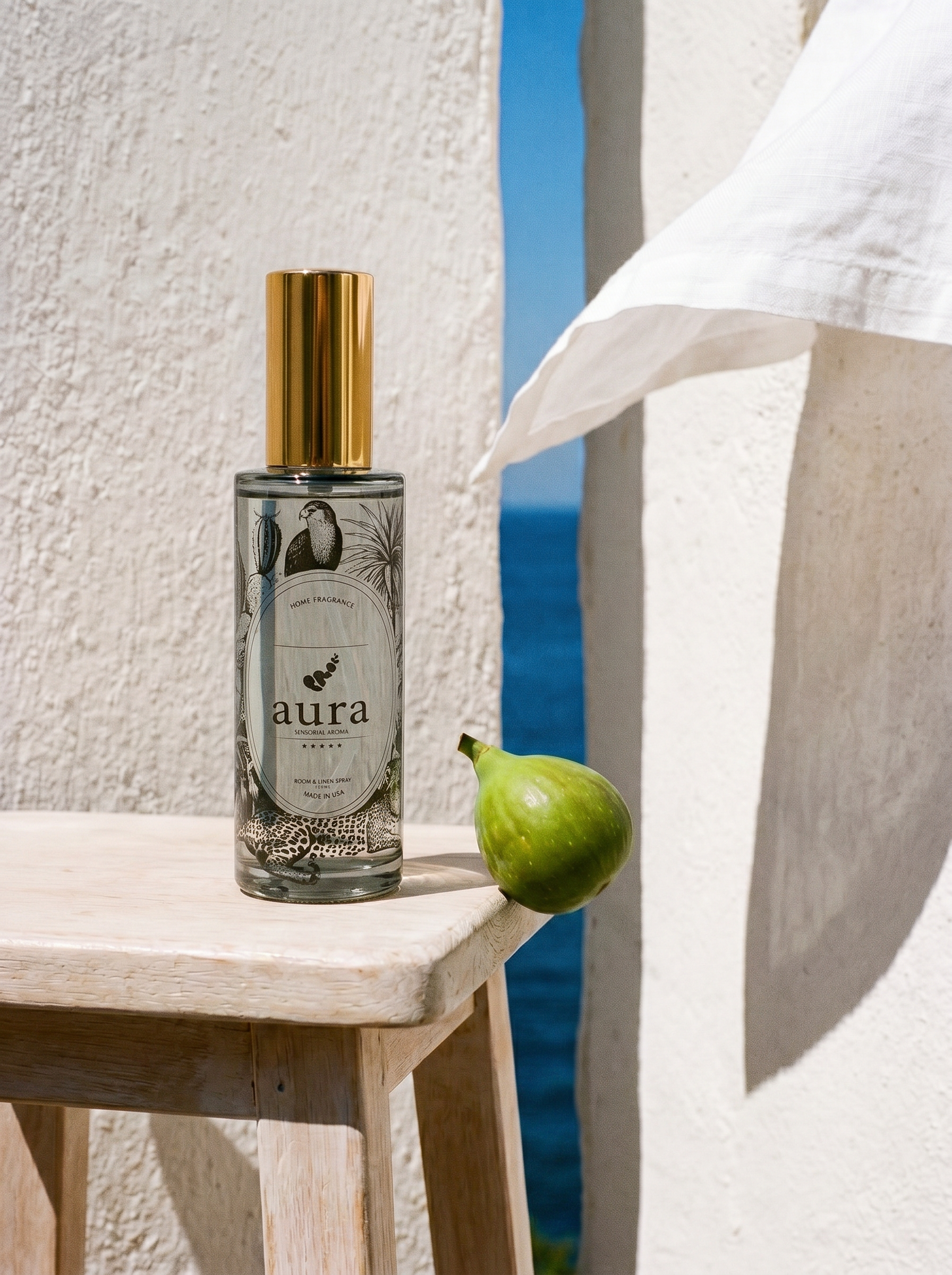 Capri Room & Linen Spray — styled still life