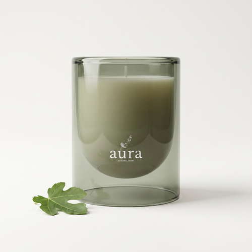 Capri scented candle - Italian Islands fragrance in smoked glass with ivory wax