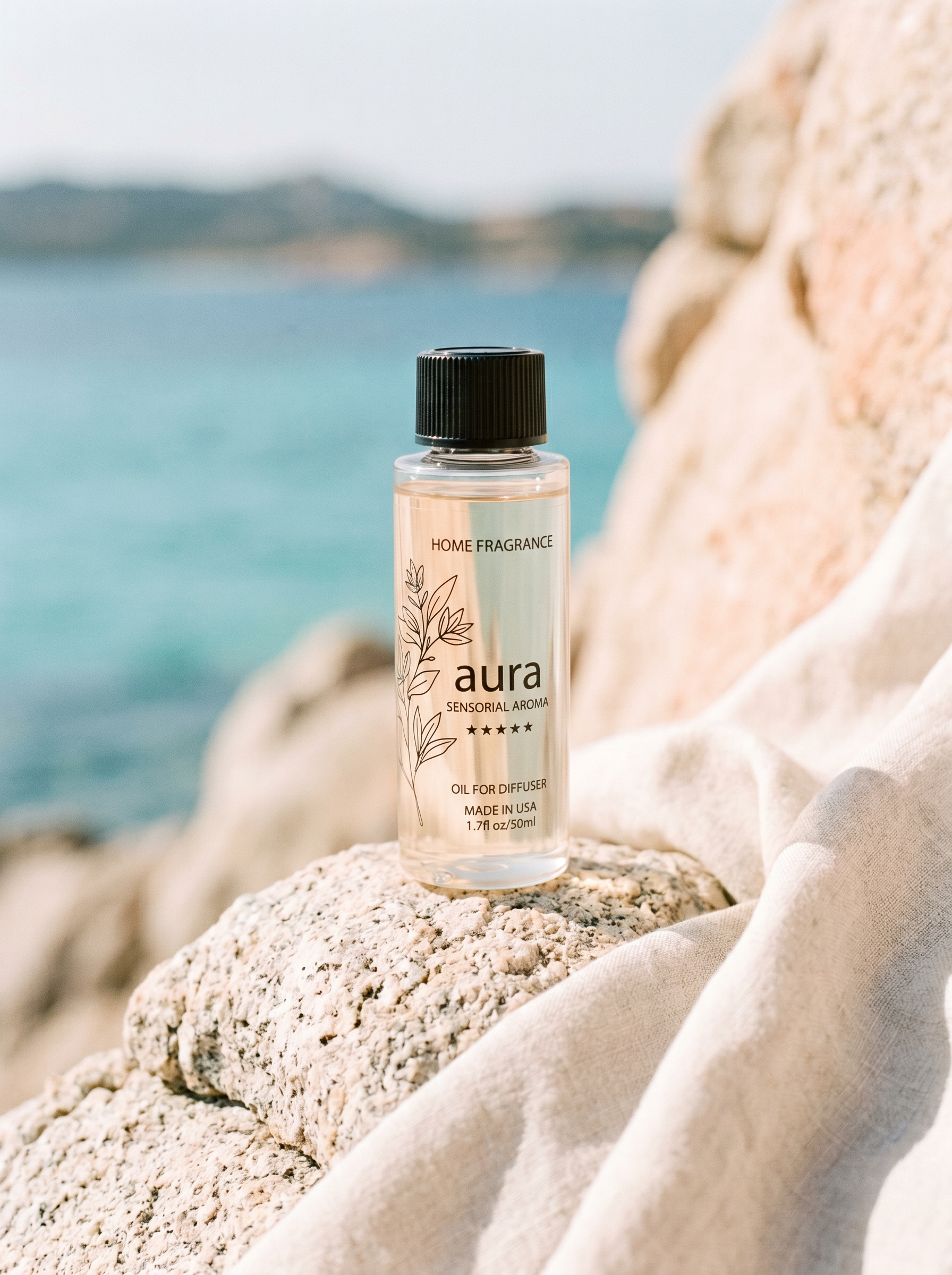 AURA Maddalena fragrance oil 50 mL — styled scene 2