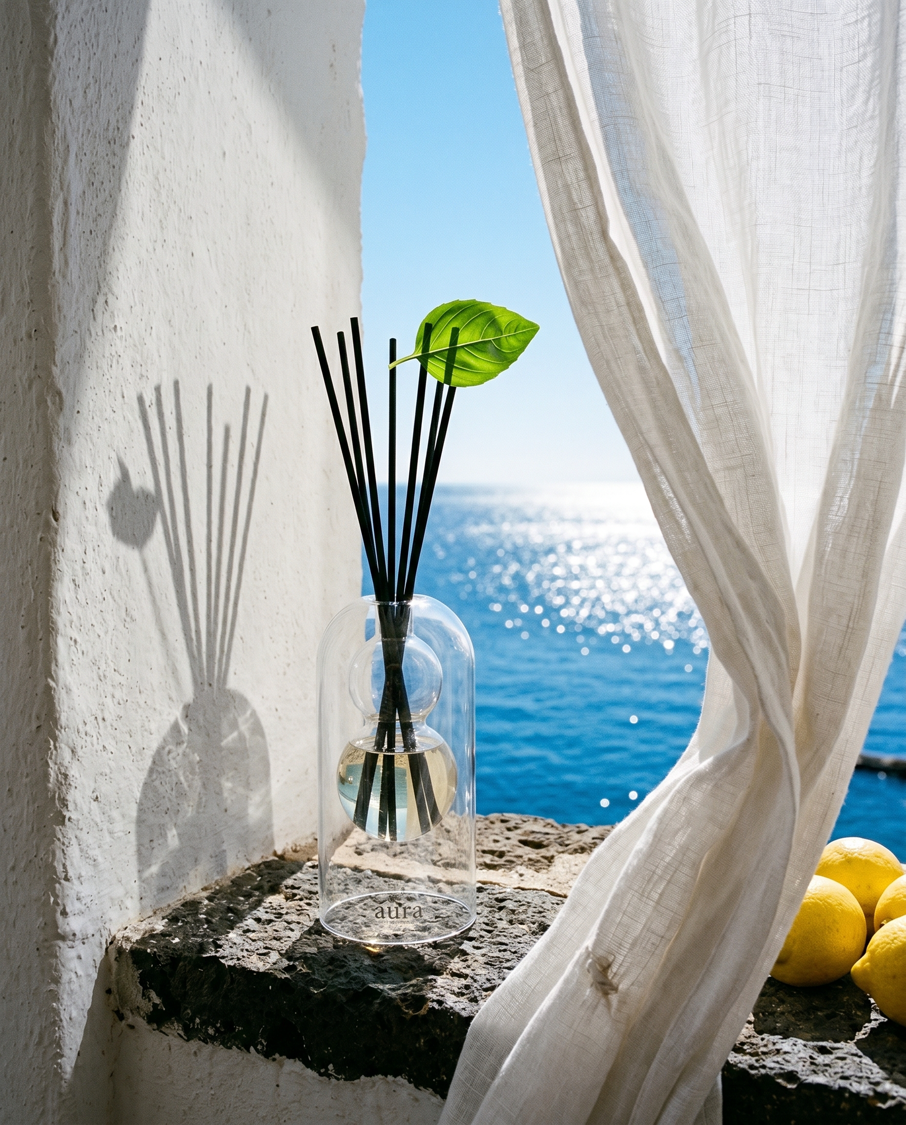 Ponza reed diffuser styled in an interior scene