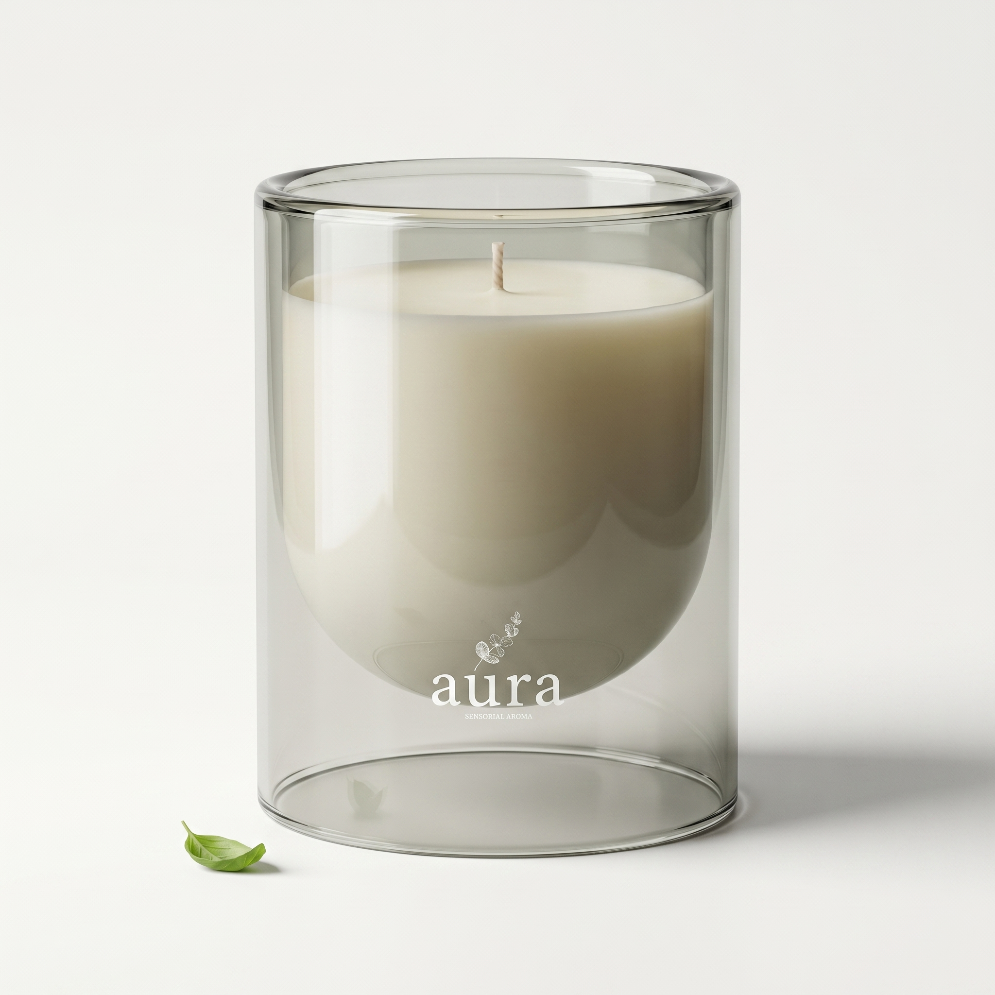 Ponza scented candle - Italian Islands fragrance in smoked glass with ivory wax