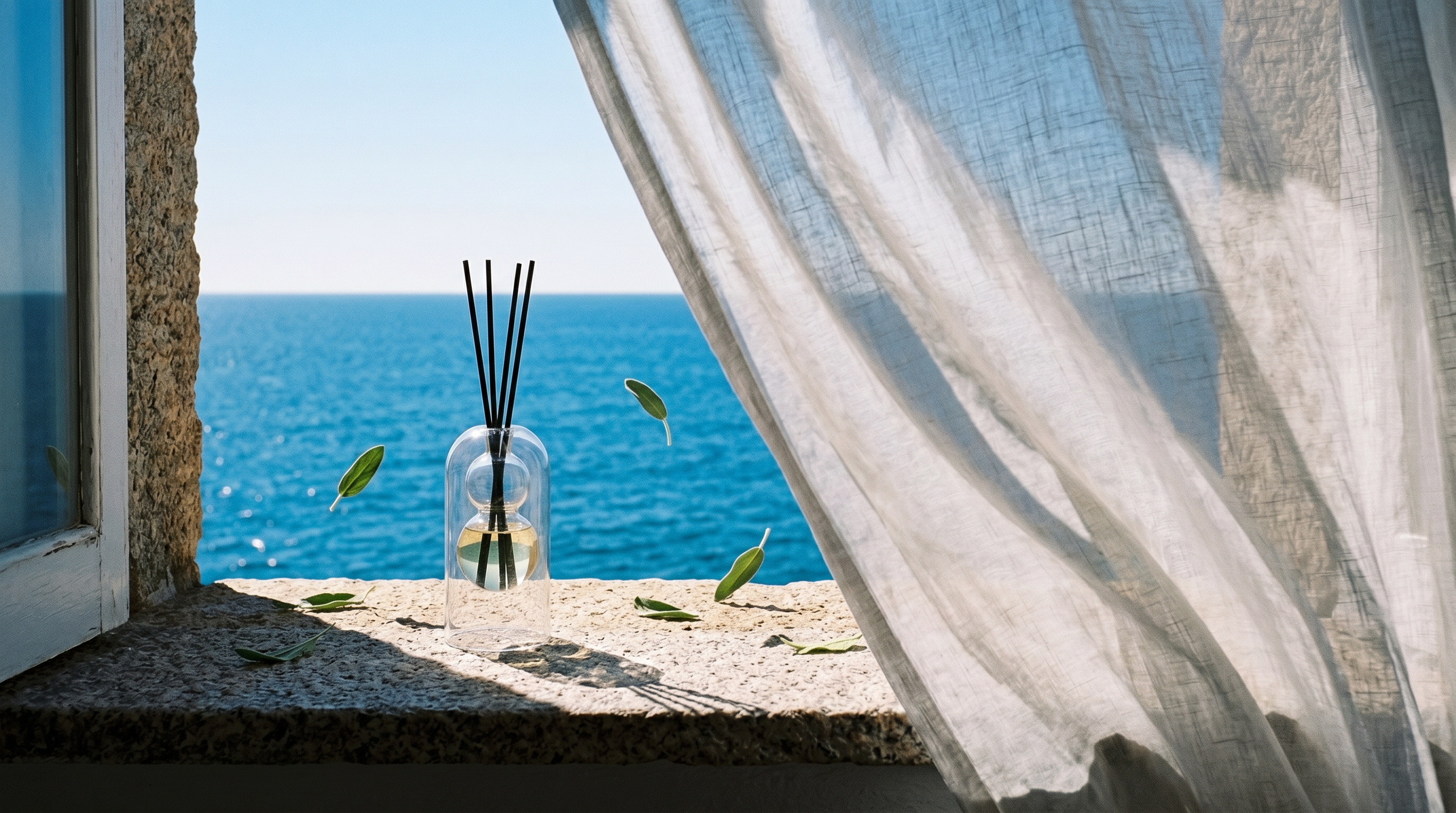 Sardegna reed diffuser styled in a second interior scene