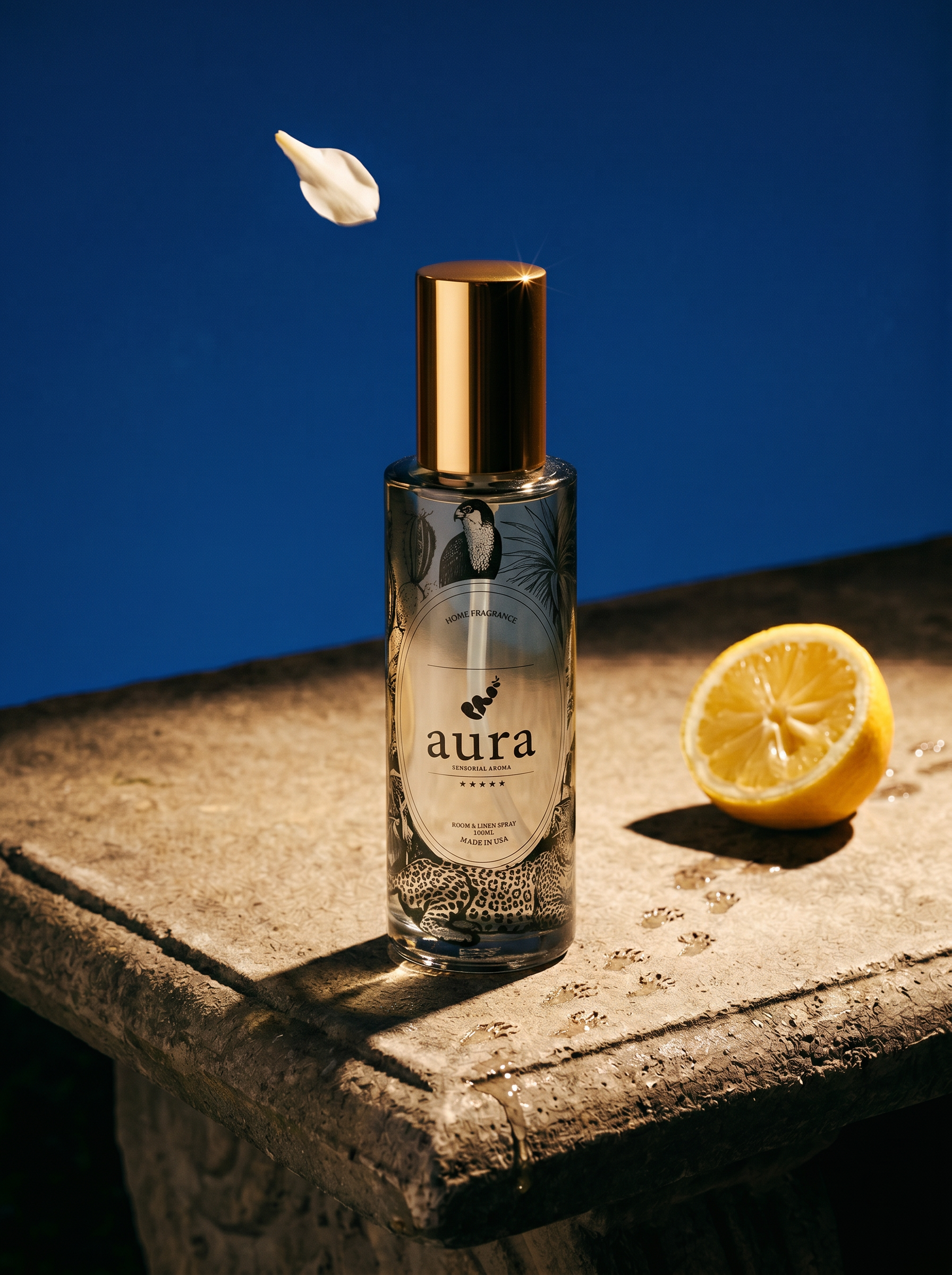 Sicilia Room & Linen Spray — styled still life