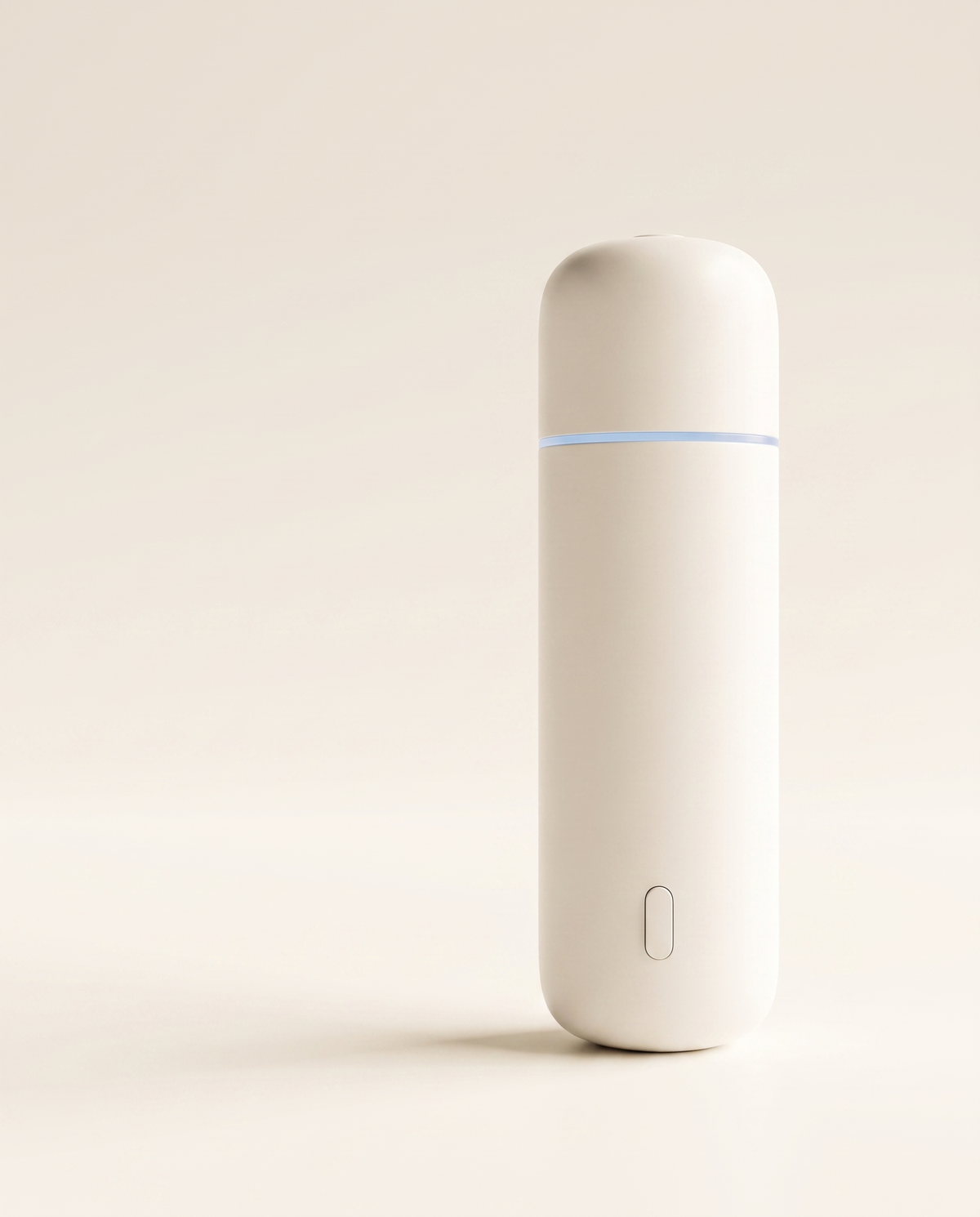 AURA Strada car diffuser in milky white, front packshot on a clean white background