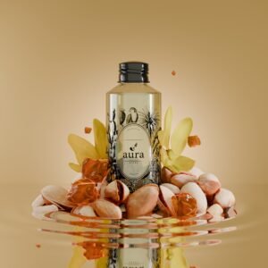 A golden Mediterranean sunset—nutty pistachio, radiant ylang ylang, and warm amber create a soft, luxurious aura.